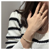 925 Real Silver Bracelet with Elastic Rope - Fine Jewelry Gift