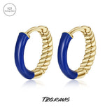 925 Silver Earrings Royal Metal Twist Ear Buckle Birthday Jewelry