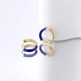 925 Silver Earrings Royal Metal Twist Ear Buckle Birthday Jewelry