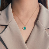 925 Silver Plated Moon & Star Pendant Necklace for Women