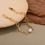 925 Silver Baroque Pearl Bracelet Retro Adjustable Jewelry