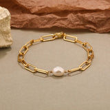 925 Silver Baroque Pearl Bracelet Retro Adjustable Jewelry