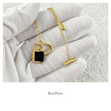 925 Silver Letter Agate or Malachite Bracelet for Women
