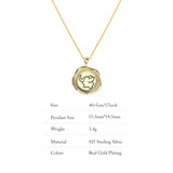 925 Silver Plated Elephant Coin Pendant Necklace for Women