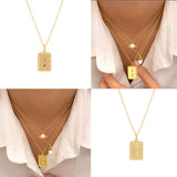 925 Sterling Silver Square Rainbow Cross Pendant Necklace for Women