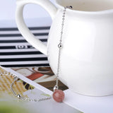 925 Sterling Silver Bracelet Adjustable Strawberry Bracelet & Bangle