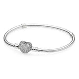 925 Sterling Silver Charm Crown Leaves Bracelet