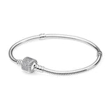 925 Sterling Silver Charm Crown Leaves Bracelet