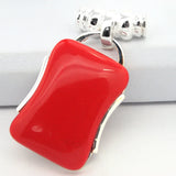 925 Silver Red Coral Lucky Pendant 42x22mm