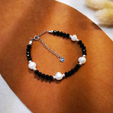 925 Silver Pearl Bracelet Spinel Beads Crystal Bracelets For Women