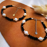 925 Silver Pearl Bracelet Spinel Beads Crystal Bracelets For Women