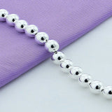 925 Silver 10MM Beads Bracelets Wedding Jewelry