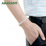 925 Silver 10MM Bracelet Link Chain Wedding Jewelry