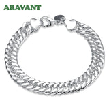 925 Silver 10MM Bracelet Link Chain Wedding Jewelry