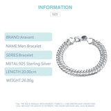 925 Silver 10MM Bracelet Link Chain Wedding Jewelry
