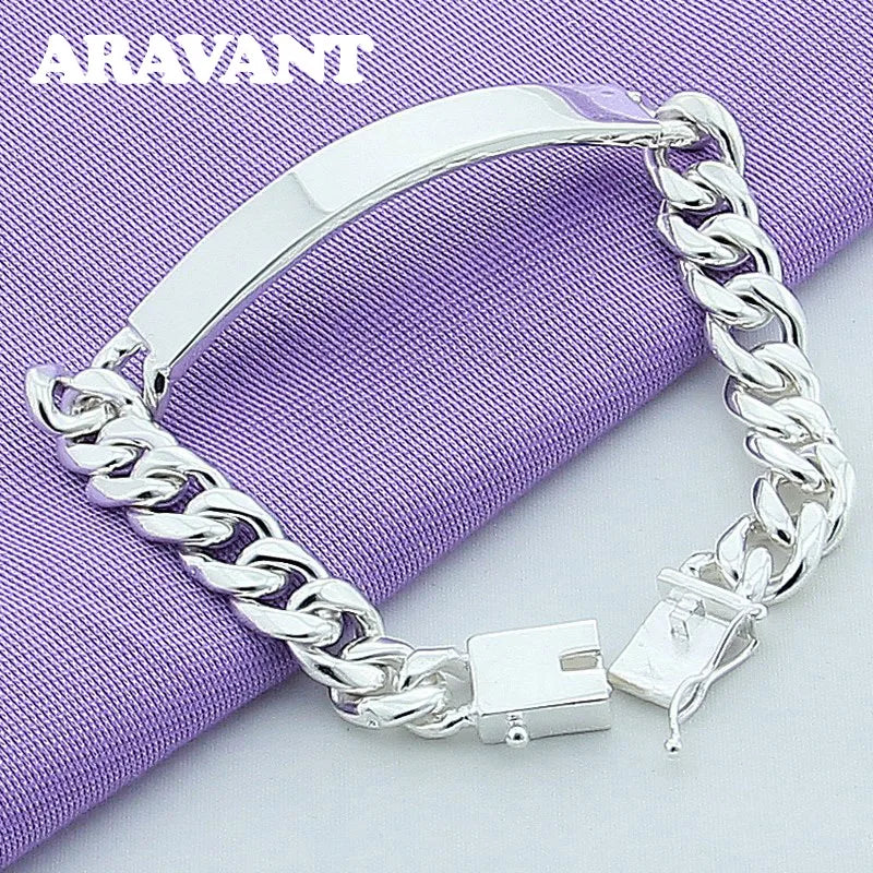 925 Silver 10MM Men's Bracelet Chains