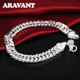 925 Silver 10MM Chain Bracelet For Men