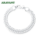 925 Silver 10MM Chain Bracelet For Men