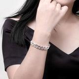 925 Silver 10MM Cuban Chain Bracelet 8inch