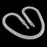 925 Silver 10MM Link Chain Necklace - Men Women Jewelry