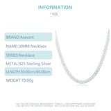 925 Silver 10MM Necklaces Chain For Men Women Jewelry