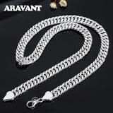 925 Silver 10MM Necklaces Chain For Men Women Jewelry