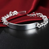 925 Silver 10MM Men's Sideways Bracelet