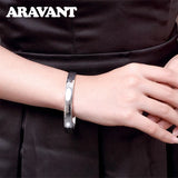 925 Silver 10MM Smooth Bracelet Bangle Men Women