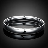 925 Silver 10MM Smooth Bracelet Bangle Men Women