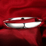 925 Silver 10MM Smooth Bracelet Bangle Men Women