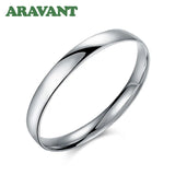 925 Silver 10MM Smooth Bracelet Bangle Men Women