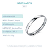 925 Silver 10MM Smooth Bracelet Bangle Men Women