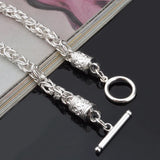 925 Silver 10mm 18 Inch Chain Necklace Men Women Wedding Jewelry