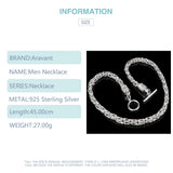 925 Silver 10mm 18 Inch Chain Necklace Men Women Wedding Jewelry