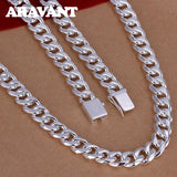 925 Silver 10mm Necklace Chain Men Women Jewelry Accessories