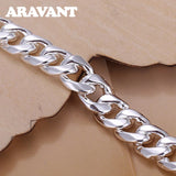 925 Silver 10mm Necklace Chain Men Women Jewelry Accessories