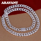 925 Silver 10mm Necklace Chain Men Women Jewelry Accessories