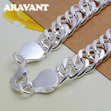 925 Silver 10mm Sideways Bracelets Chains Wedding Jewelry