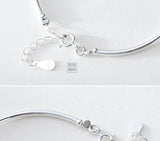 925 Silver Strawberry Quartz Pink Crystal Bead Charm Bracelet