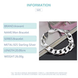925 Silver 12MM Bracelet Chain Men Women Jewelry