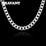 925 Silver 12MM Necklace Chains Men Women Wedding Jewelry