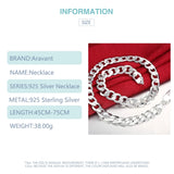925 Silver 12MM Necklace Chains Men Women Wedding Jewelry