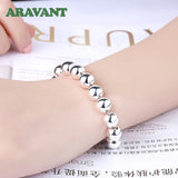 925 Silver 14MM Beads Chain Bracelets For Women Jewelry