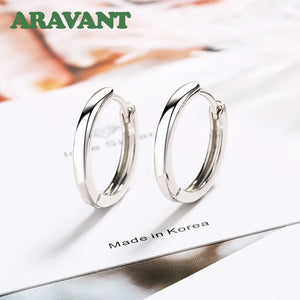 925 Silver 14mm Hoop Earrings for Women Jewelry