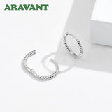 925 Silver Twisted Hoop Earring Wedding Jewelry