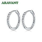 925 Silver Twisted Hoop Earring Wedding Jewelry