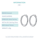 925 Silver Twisted Hoop Earring Wedding Jewelry