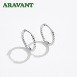 925 Silver Twisted Hoop Earring Wedding Jewelry