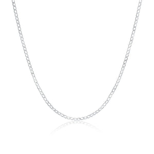 925 Silver 4MM Sideways Chain Necklace Wedding Jewelry