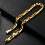 925 Silver 18K 6MM Sideways Bracelet Chain Men Women Jewelry